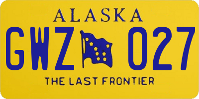 AK license plate GWZ027