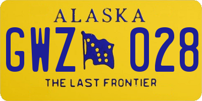 AK license plate GWZ028