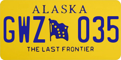 AK license plate GWZ035