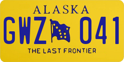 AK license plate GWZ041