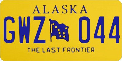 AK license plate GWZ044