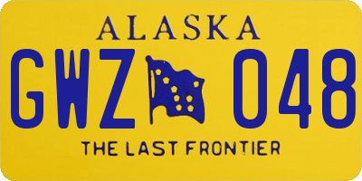 AK license plate GWZ048
