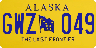 AK license plate GWZ049
