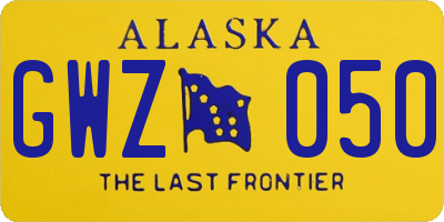 AK license plate GWZ050