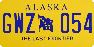 AK license plate GWZ054