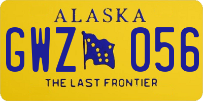 AK license plate GWZ056