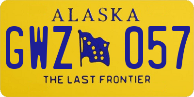 AK license plate GWZ057
