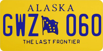 AK license plate GWZ060