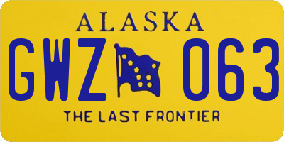 AK license plate GWZ063