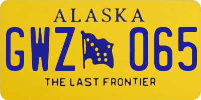AK license plate GWZ065