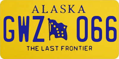 AK license plate GWZ066