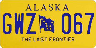 AK license plate GWZ067