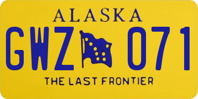 AK license plate GWZ071