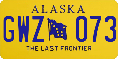 AK license plate GWZ073
