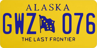 AK license plate GWZ076