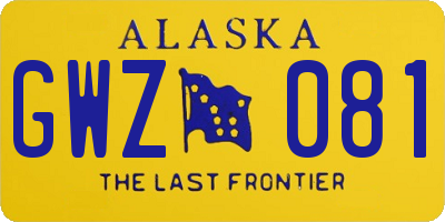 AK license plate GWZ081