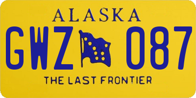 AK license plate GWZ087