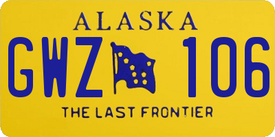 AK license plate GWZ106