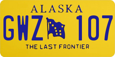 AK license plate GWZ107