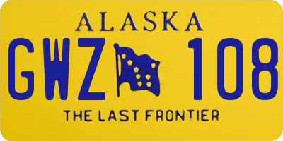 AK license plate GWZ108