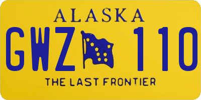 AK license plate GWZ110