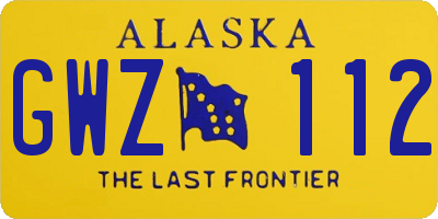 AK license plate GWZ112