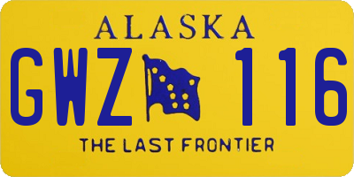 AK license plate GWZ116