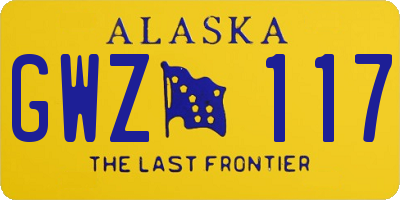 AK license plate GWZ117