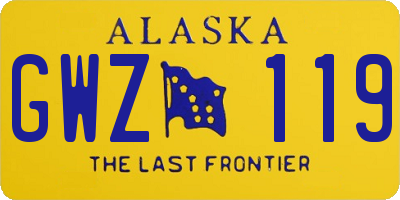 AK license plate GWZ119