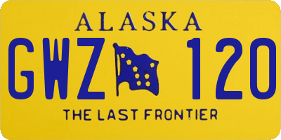 AK license plate GWZ120