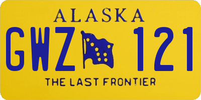 AK license plate GWZ121