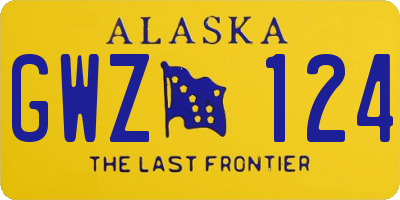 AK license plate GWZ124