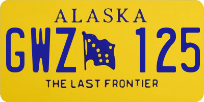 AK license plate GWZ125