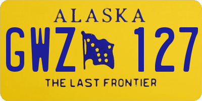 AK license plate GWZ127