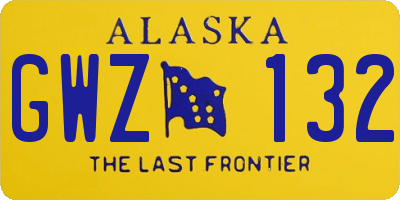 AK license plate GWZ132