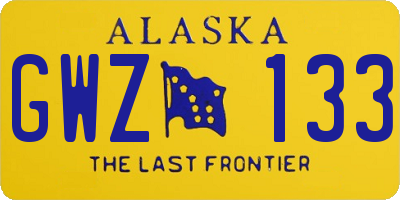 AK license plate GWZ133