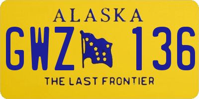 AK license plate GWZ136