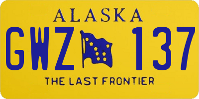 AK license plate GWZ137