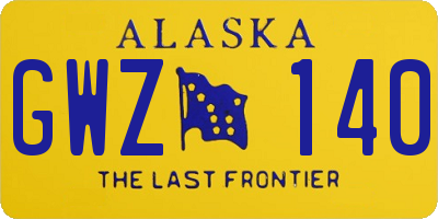 AK license plate GWZ140