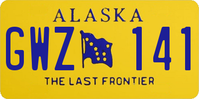 AK license plate GWZ141