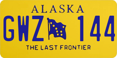 AK license plate GWZ144