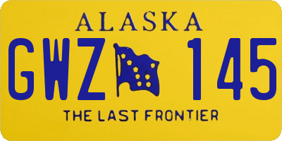 AK license plate GWZ145