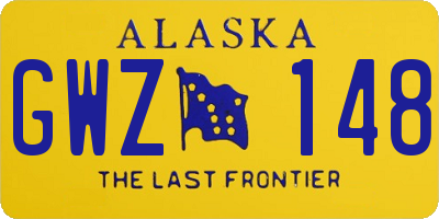 AK license plate GWZ148