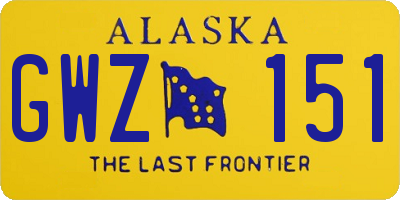 AK license plate GWZ151