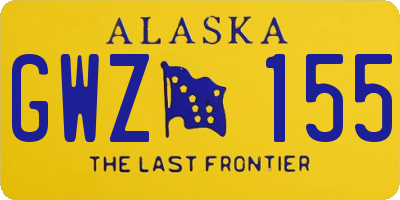 AK license plate GWZ155