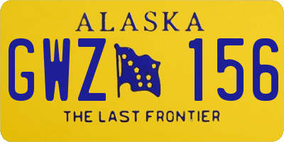 AK license plate GWZ156