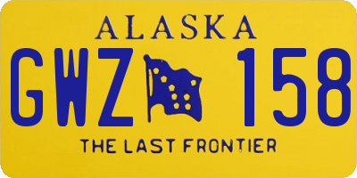 AK license plate GWZ158