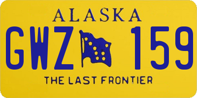 AK license plate GWZ159