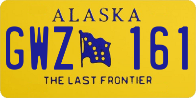 AK license plate GWZ161