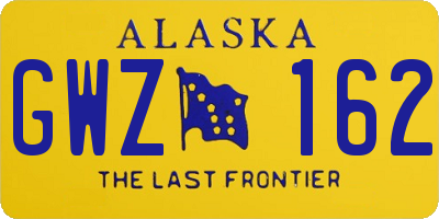 AK license plate GWZ162